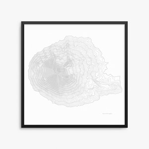 Mount McLoughlin Poster, Mount McLoughlin Oregon, Mount McLoughlin Map Art, Mount McLoughlin Contour Map, Home Decor, Office Decor
