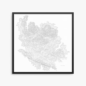 Mount Diablo, Mount Diablo Poster, Mount Diablo Map Art, Mount Diablo Contour Map, Mount Diablo Topo, Home Decor, Office Decor, Mt Diablo CA