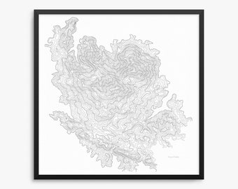 Mount Diablo, Mount Diablo Poster, Mount Diablo Map Art, Mount Diablo Contour Map, Mount Diablo Topo, Home Decor, Office Decor, Mt Diablo CA