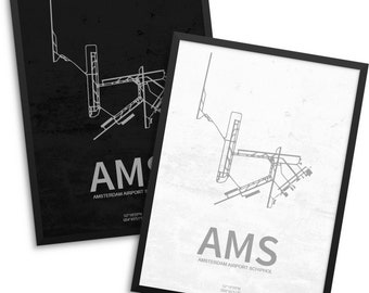 AMS Airport, Amsterdam Airport Schiphol, Amsterdam, AMS Airport Poster, Amsterdam Airport, Netherlands, Amsterdam Airport Poster, Schiphol