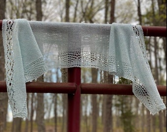 Whispering Woods Shawl!  PDF Downloadable Knitting Pattern Fingering Weight