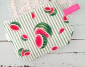 WATERMELON Knitting Project Bag Zippered Top Box Bottom 1-2 Skein Size