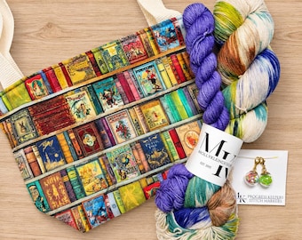 LIBRARY Hand Dyed Yarn 120g Sock Set, Project Pail Kit