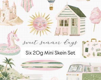 SWEET SUMMER DAYS Mystery Mini Skein Set of 6 20g Mini Skeins!