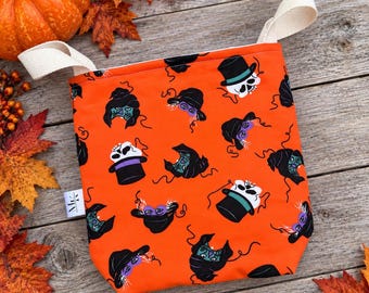 Vintage HALLOWEEN Masks PROJECT PAIL Crafting Couch Companion Project Bag!