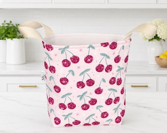 Cherry Disco Balls Summer PROJECT PAIL Crafting Couch Companion Project Bag!