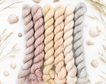 TIMELESS NEUTRALS Mini Skein Set of 6 Tonal Mini Skeins!