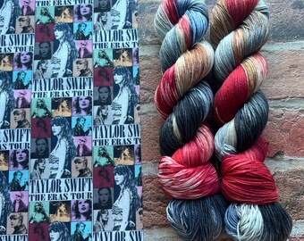 Taylor Swift Collection RED Hand Dyed Fingering Sock Yarn!