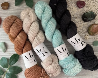 DK Tonal Set of 4 Tonal Hand Dyed Yarn! One of a Kind Set