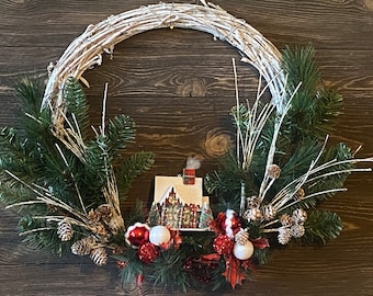 Christmas house wreath