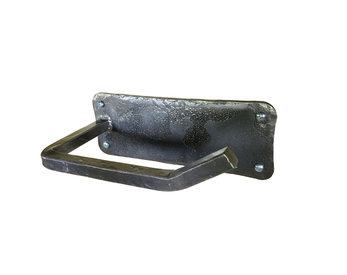 Hand Forged Square Bar Toilet Paper Holder