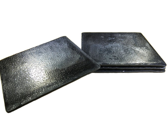 Forged Iron Square Coasters - Set of 4