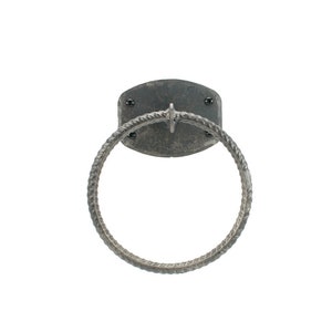 Hand Forged Rebar Towel Ring image 2