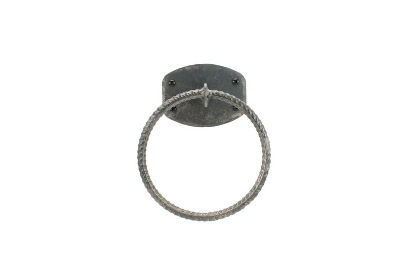 Hand Forged Rebar Towel Ring image 2