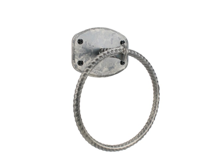 Hand Forged Rebar Towel Ring