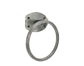 Hand Forged Square Bar Towel Ring