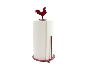 Rooster Paper Towel Holder - Farmhouse Kitchen Decor - Metal Paper Towel Holder - Kitchen Decor - Farmhouse Kitchen Decor - Standing Holder