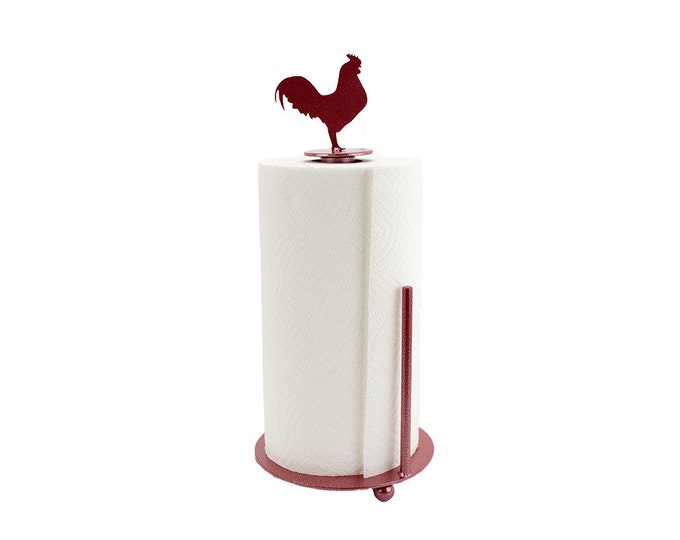 Rooster Paper Towel Holder - Farmhouse Kitchen Decor - Metal Paper Towel Holder - Kitchen Decor - Farmhouse Kitchen Decor - Standing Holder