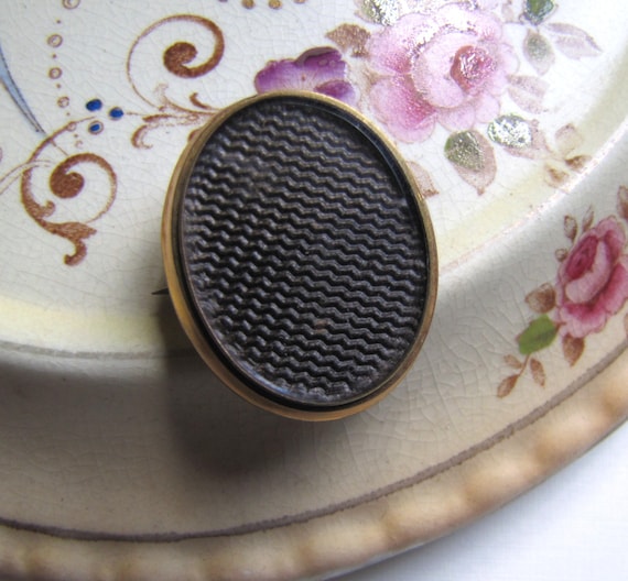 Victorian Mourning Brooch, Hair Jewelry, Mourning
