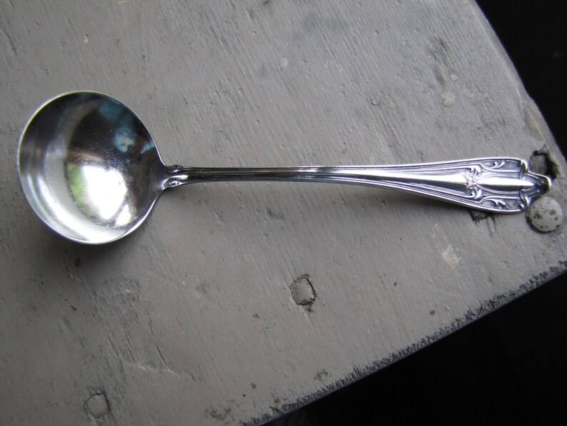 1910 Silver Plate Ladle Small Sauce Ladle Antique Silver plate,Adonis Gravy Ladle Nydia Pattern Adonis Nydia by Williams Brothers