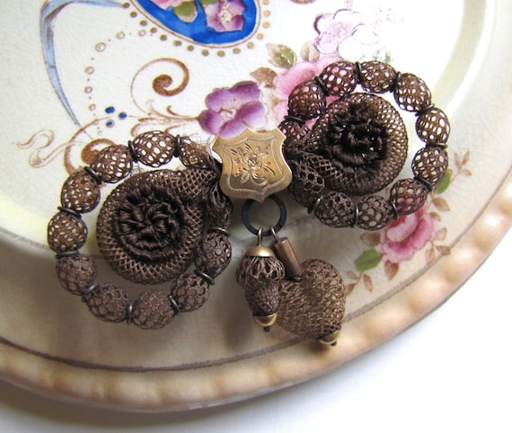 Victorian Mourning Brooch, Hair Jewelry, Mourning