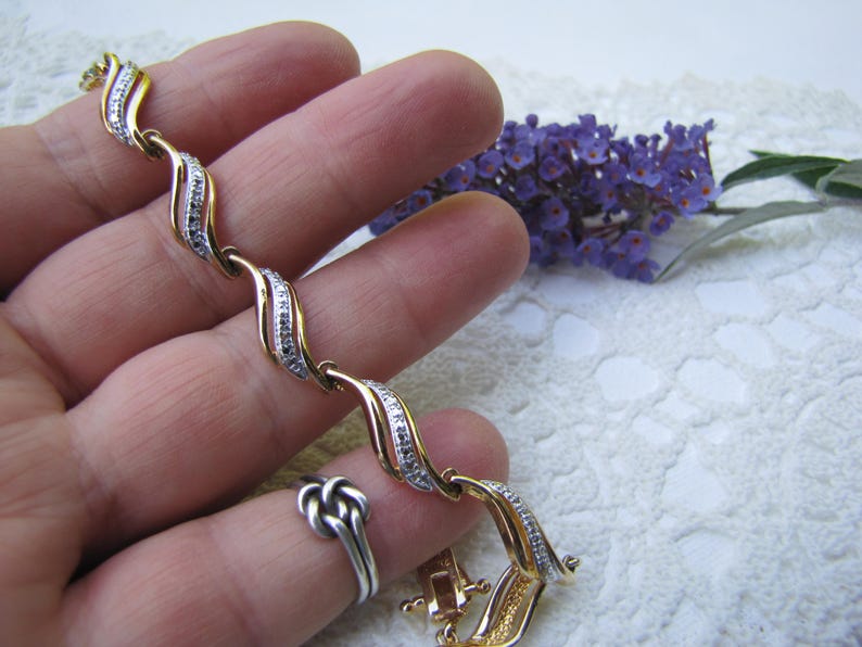 Vintage Gold Tennis Bracelet Vintage PAJ BB China Gold Etsy