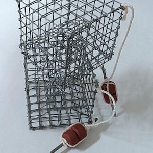 Miniature Crab Pot Ornaments, model boat crab pots