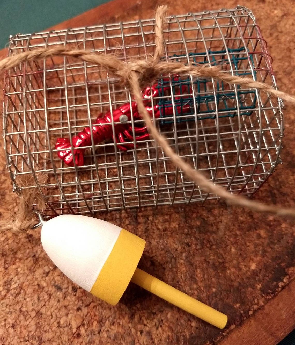 Maine Lobster trap ornament nautical decor Etsy