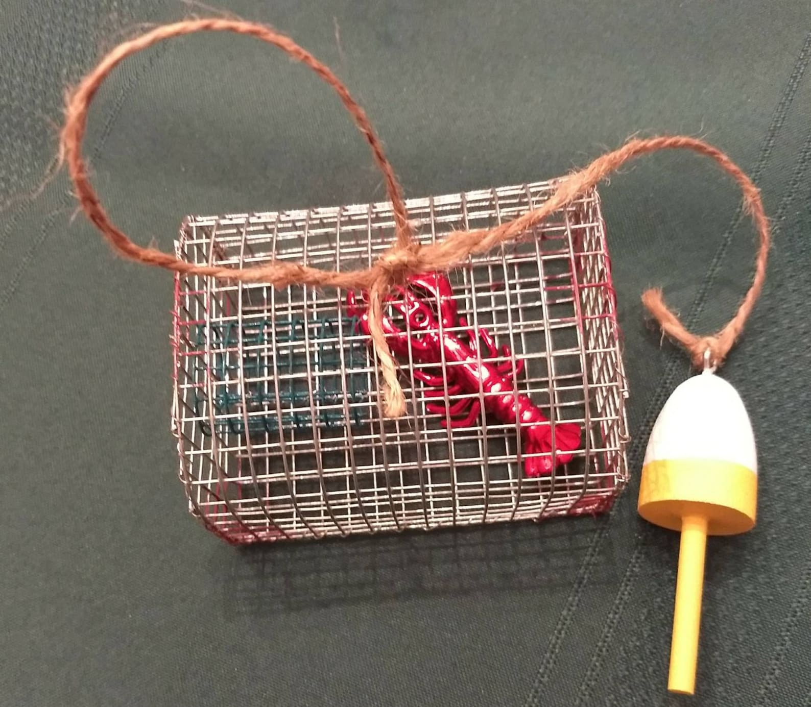 Maine Lobster trap ornament nautical decor Etsy