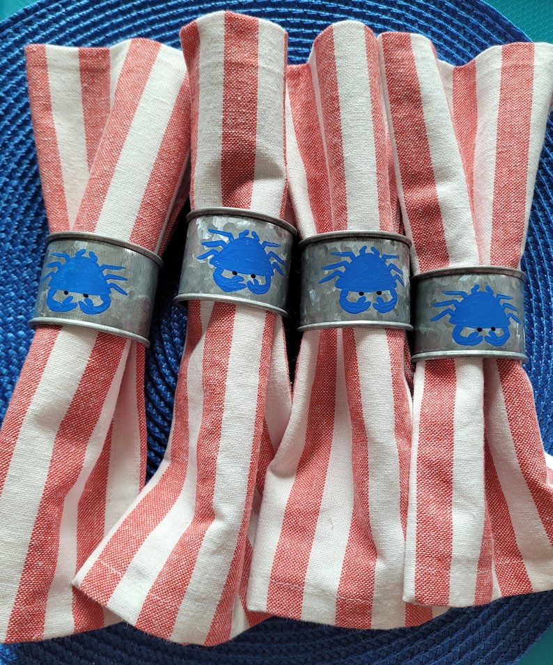 CrabsGaloreAndMore Crab Napkin Rings - Thumbnail 2