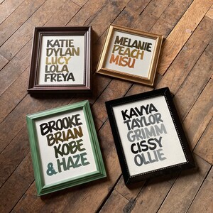Custom Family Names | Framed Painting
