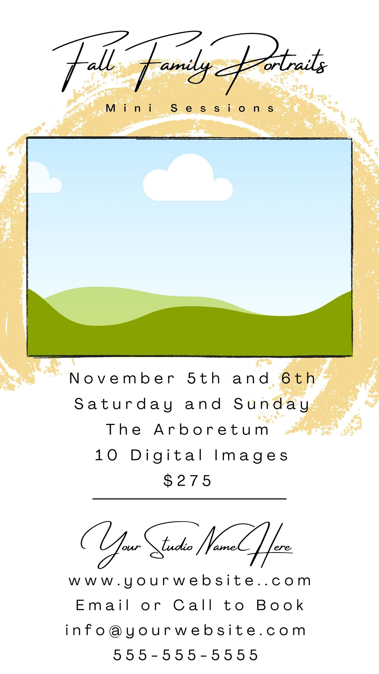 Fall Mini Sessions Template for Photographers: Canva Editable (digital ...