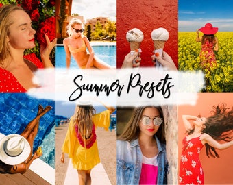 Summer Lightroom Presets 10er-Bundle für Blogger und Menschen, die Fotos lieben Mobile und Desktop Presets enthalten
