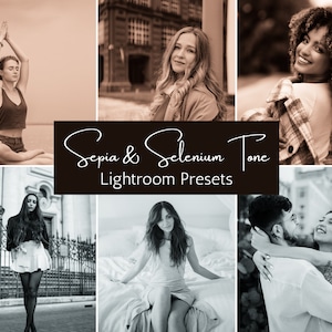 Sepia presets and Selenium Tone Presets Bundle of 15 - Get the look of sepia and selenium prints on your phone with one click!