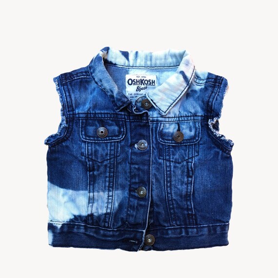 little girl jean vest