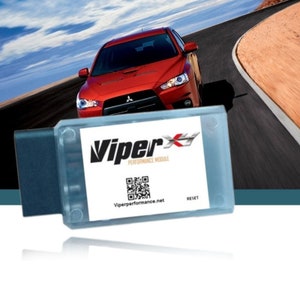 May include: A Viper Performance Module with a white label and a black and white QR code. The label says "Viper Performance Module" and "Viperperformance.net". There is a button that says "Reset".