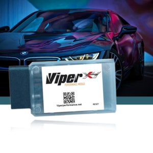 May include: A white and gray ViperX Performance Module with a black connector. The module has a QR code and the text "ViperX Performance Module" and "Viperperformance.net". There is a button labeled "Reset".