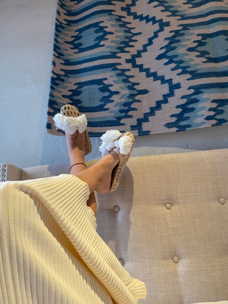 straw house slippers