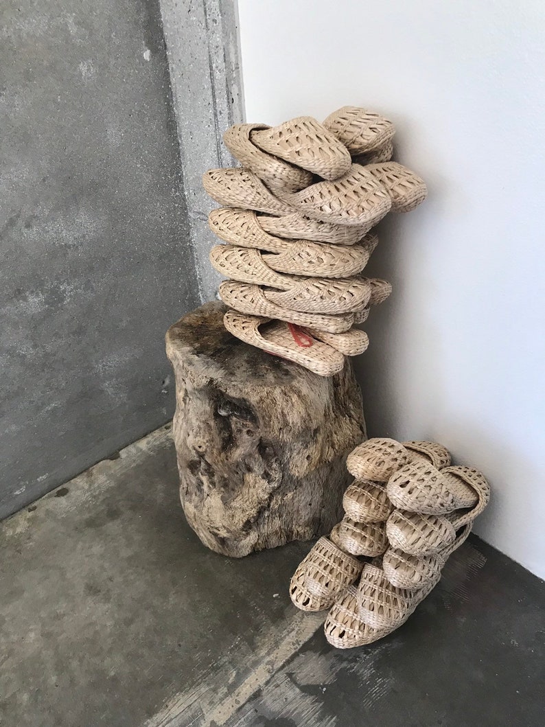 straw house slippers