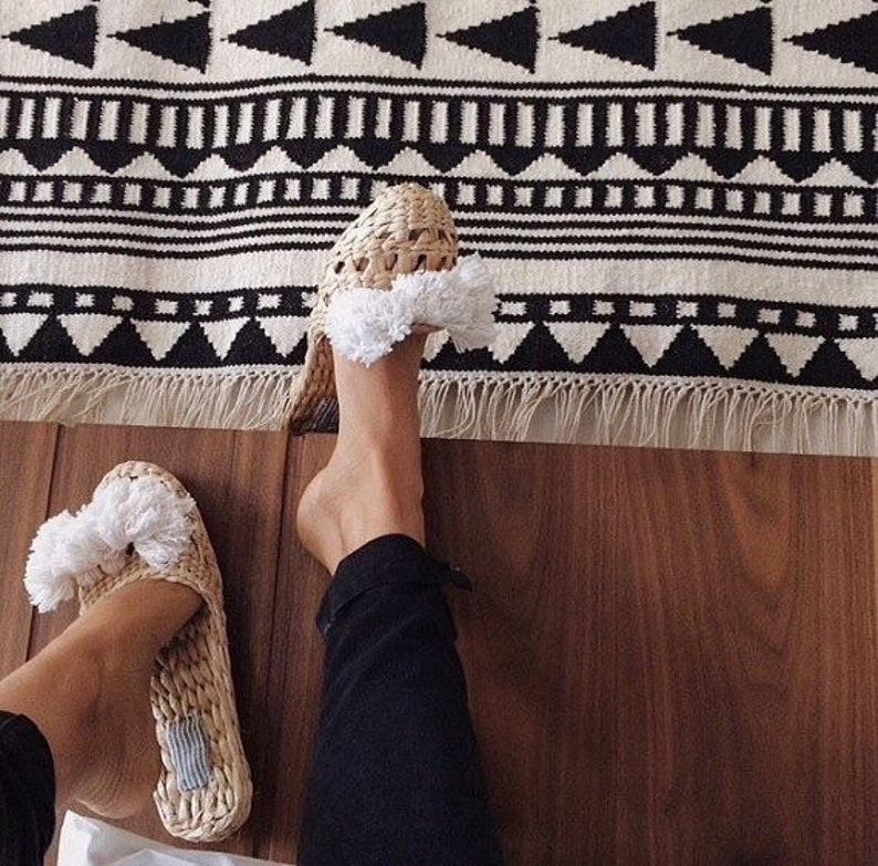 straw house slippers