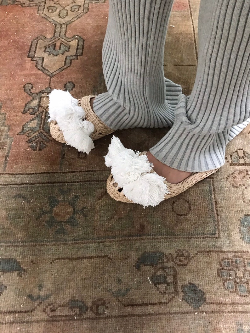 straw house slippers