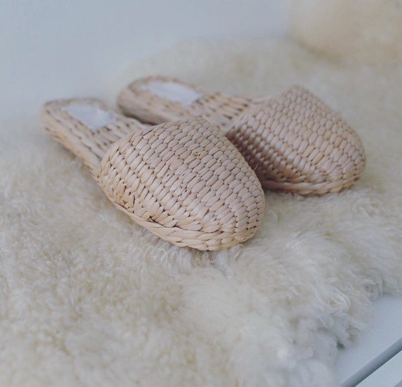 straw house slippers