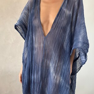 Indigo Caftan Dress - Etsy