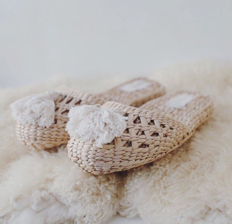 straw house slippers