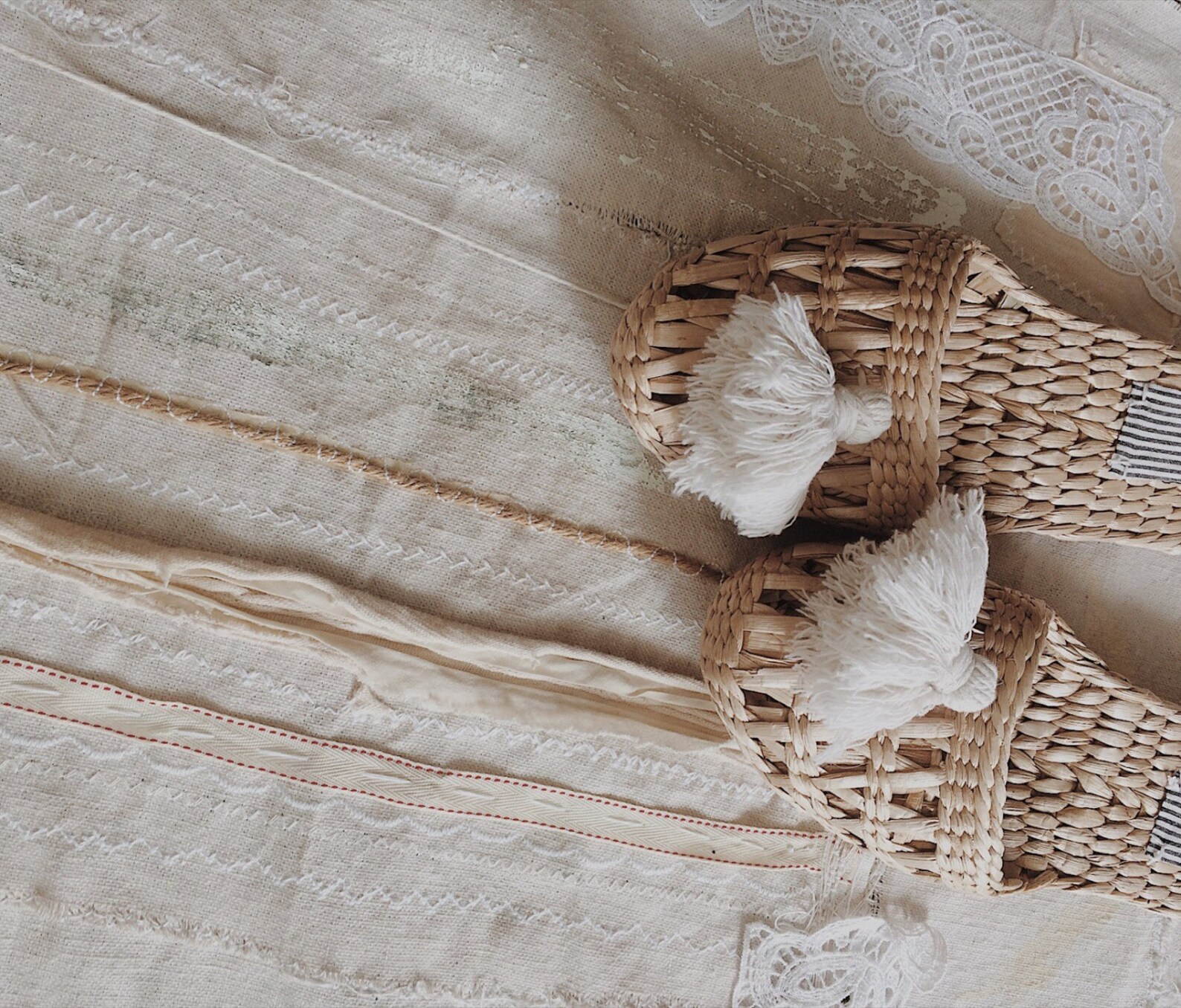 straw house slippers