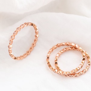 Sterling Silver / Rose Gold / Yellow Gold plated eternity stackable ring, mix + match stone eternity band, thin eternity band, wedding band