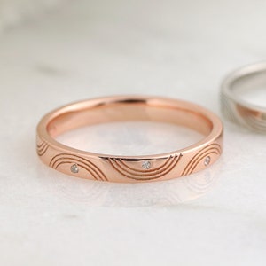 Sterling Silver, Rose Gold, Yellow Gold rainbow ring | half rainbow ring | arch ring | pride ring, rainbow shape ring | understated rainbow