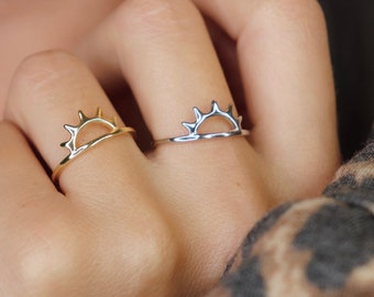 Silver Ring for Women Girls Jewelry Sunshine Turquoise 14K Rose Gold Plated Adjustable with Gift Box