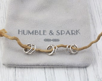 GOLD / STERLING SILVER small hoop earrings | Simple huggies | small gold hoops | tiny gold hoops | plain everyday huggies | mini hoops