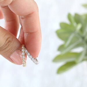 Sterling Silver Eternity Band | Stackable Bands | Dainty Cubic Zirconia ...